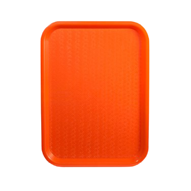 Fast Food Tray BPA Free Polypropylene 12" x 16" Orange