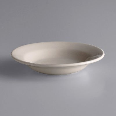 World Tableware Rim Soup Bowl Cream White Stoneware 12 oz.