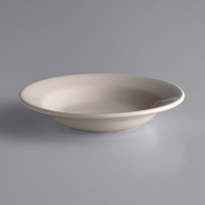 World Tableware Rim Soup Bowl Cream White Stoneware 12 oz. - 24/Case