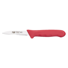 Paring Knife Stamped 3-1/4" No-Stain German Steel Blade with Red Polypropylene Handle - 2 Knives/Pack