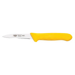 Paring Knife Stamped 3-1/4" No-Stain German Steel Blade with White Polypropylene Handle - 2 Knives/Pack