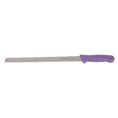 Slicer Knife Stamped Allergen Free 12" No-Stain German Steel Blade with Purple Polypropylene Handle