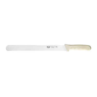 Slicer Knife Stamped Wavy Edge 12" No-Stain German Steel Blade with White Polypropylene Handle