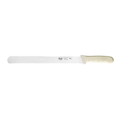 Slicer Knife Stamped Wavy Edge 12" No-Stain German Steel Blade with White Polypropylene Handle