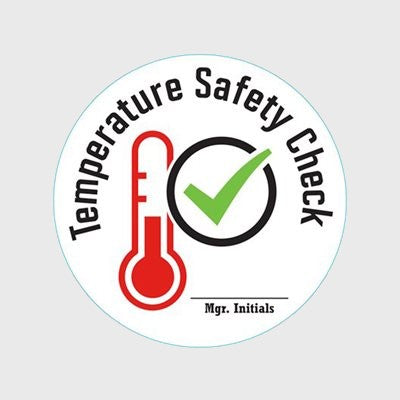 ﻿Promotional Specialty Label Temperature Safety Check - 500/Roll