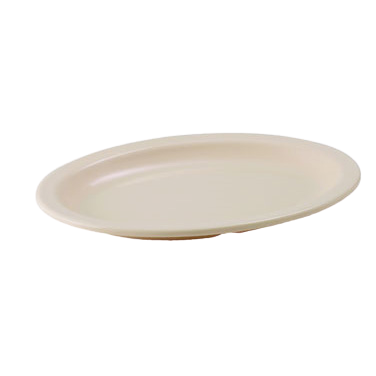 Platter Oval Tan Melamine 9-3/4" x 6-3/4" - One Dozen