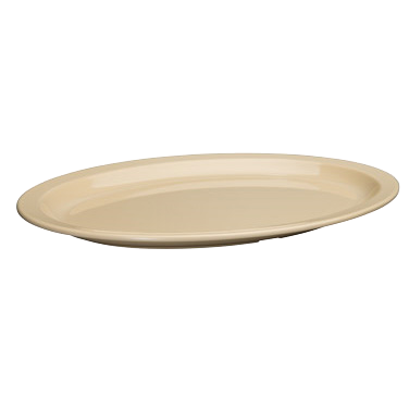 Platter Oval Tan Melamine 15-1/2" x 10-7/8" - One Dozen