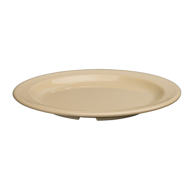 Dessert Plate Round Tan Melamine 7-1/4" Diameter - One Dozen