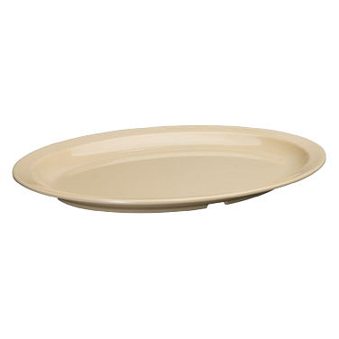 Platter Oval White Melamine 13-1/8" x 9-1/2" - One Dozen