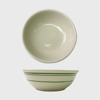 International Tableware Oatmeal Bowl Green Band 13 oz. - 36/Case