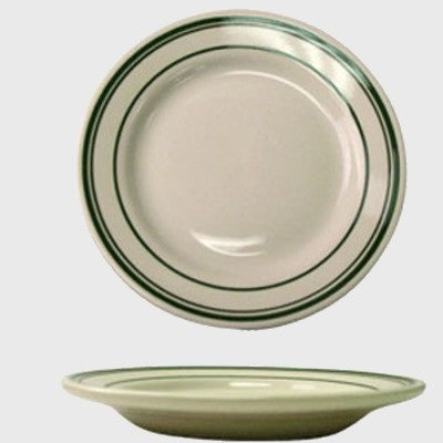 International Tableware Plate Green Band 6-5/8" - 36/Case