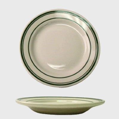 International Tableware Plate Green Band 7-1/8"