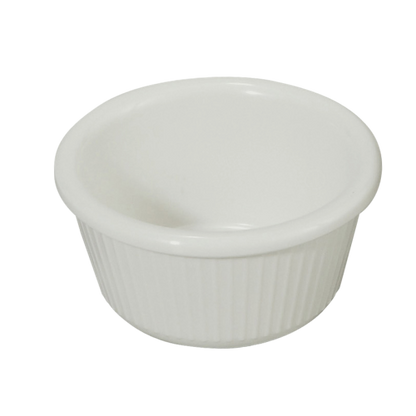 Ramekin Fluted 3 oz. Bone Melamine - One Dozen