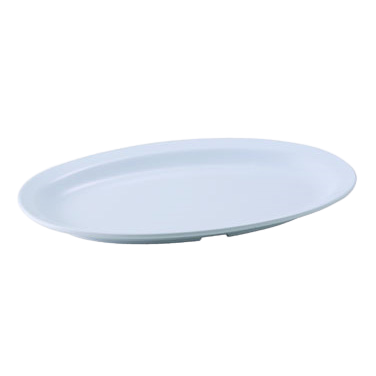 Platter Oval White Melamine 11-1/2" x 8" - One Dozen