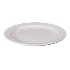 Dessert Plate Round White Melamine 7-1/4" Diameter - One Dozen