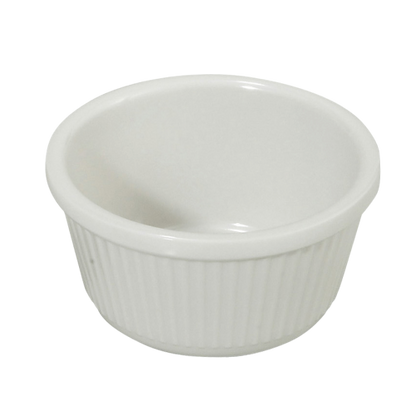 Ramekin Fluted 4 oz. Bone Melamine - One Dozen