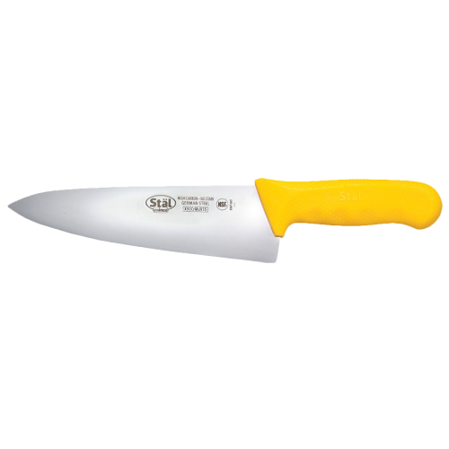 Chef's Knife Stamped 8" No-Stain German Steel Blade with Green Polypropylene Handle