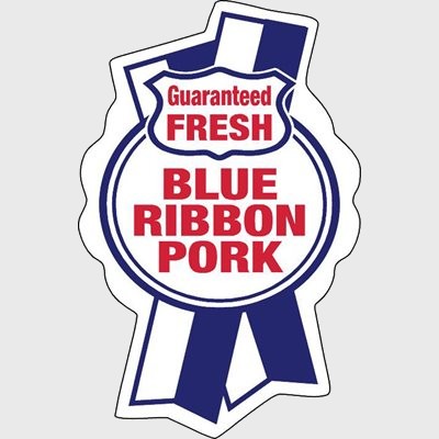 Pork Label Blue Ribbon Pork - 1,000/Roll