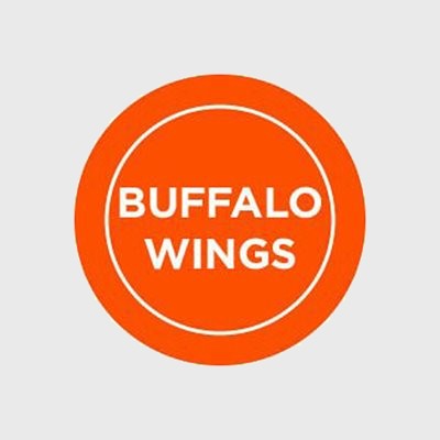 Meat And Seafood Label Buffalo Wings Icon - 1000/Roll