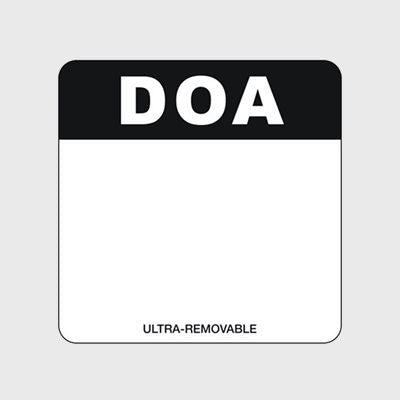 Ultra Removable Label DOA - 500/Roll