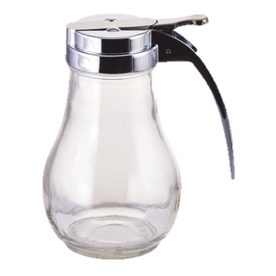 superior-equipment-supply - Winco - Glass Syrup Dispenser With Chrome Plated Top 14 oz.