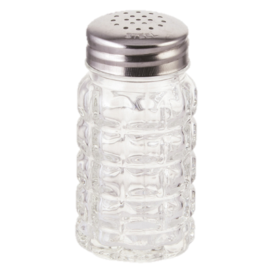 superior-equipment-supply - Winco - Glass Salt Shaker, Classic With Stainless Steel Top 2 oz
