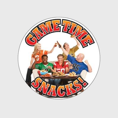 Seasonal Label Game Time Snack - 250/Roll