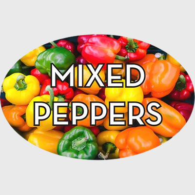 Standard Flavor Label Mixed Peppers - 500/Roll