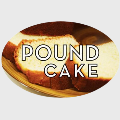 Standard Flavor Label Pound Cake - 500/Roll