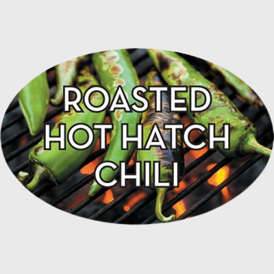 Standard Flavor Label Roasted Hot Hatch Chili - 500/Roll
