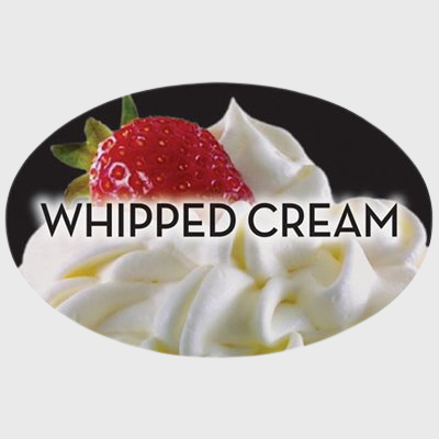 Standard Flavor Label Whipped Cream - 500/Roll