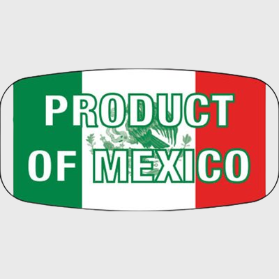Country Of Origin Label Product of Mexico - 1,000/Roll