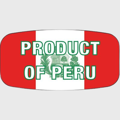 Country Of Origin Label Product of Peru - 1,000/Roll