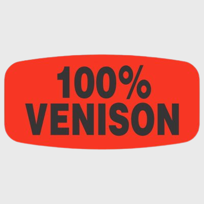 Game Label 100% Venison - 1,000/Roll