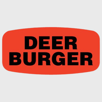 Game Label Deer Burger - 1,000/Roll