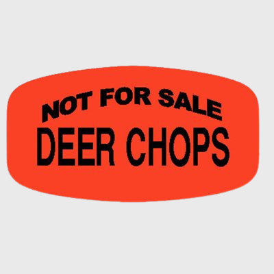 Game Label Not for Sale Deer Chops - 1,000/Roll