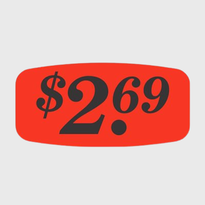 Pricing Label $2.69 - 1,000/Roll