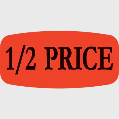 Pricing Label 1 / 2 Price - 1,000/Roll
