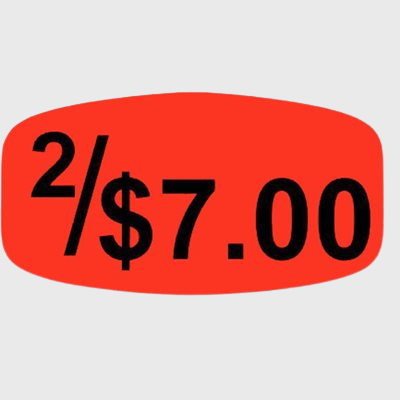 Pricing Label 2 / $7.00 - 1,000/Roll