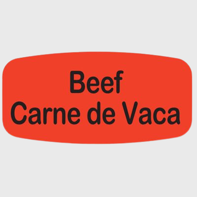 Spanish Label Beef / Carne De Vaca - 1,000/Roll