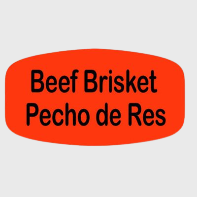 Spanish Label Beef Brisket / Pecho De Res - 1,000/Roll