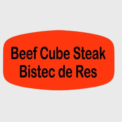 Spanish Label Beef Cube Steak / Bistec De Res - 1,000/Roll