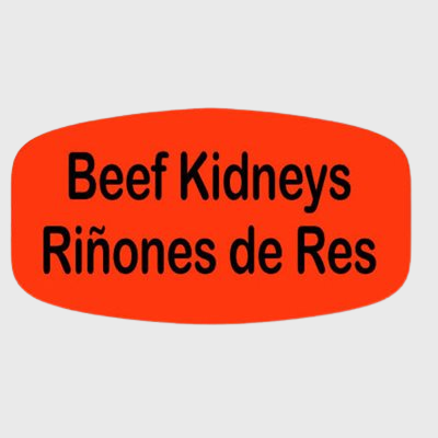 Spanish Label Beef Kidneys / Rinones De Res - 1,000/Roll
