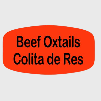 Spanish Label Beef Oxtails / Colita De Res - 1,000/Roll