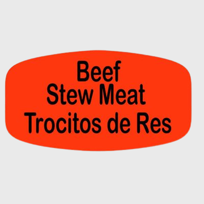 Spanish Label Beef Stew Meat / Trocitos De Res - 1,000/Roll