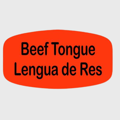 Spanish Label Beef Tongue / Lengua De Res - 1,000/Roll