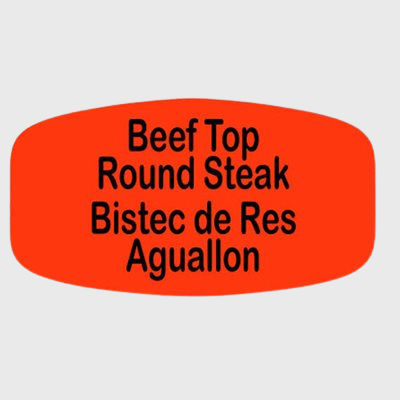 Spanish Label Beef Top Round Steak / Bistec De Res Aguallon - 1,000/Roll