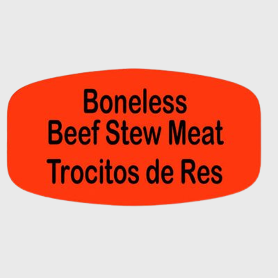 Spanish Label Boneless Beef Stew Meat / Trocitos De Res - 1,000/Roll