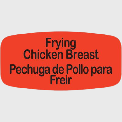 Spanish Label Frying Chicken Breast / Pechuga De Pollo Para Freir - 1,000/Roll