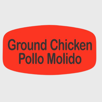 Spanish Label Ground Chicken - Pollo Molido - 1,000/Roll